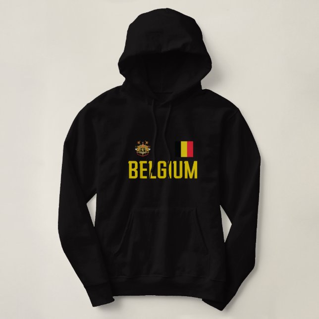 Belgien Flagge Belgie Fußball Fußball Fan Männer F Hoodie (Design vorne)