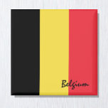 Belgien Flagge / Brüssel Urlaubs- und Sportfans Magnet<br><div class="desc">Kühlschrankmagnet: Belgien & Europa - Liebe mein Land und Belgien Flagge Geschenke für Urlaub</div>