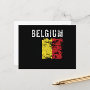 Belgien-Flagge Distressed - Belgische Flagge Postkarte
