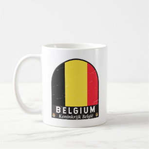Belgien-Flagge Emblem Abgenutzt Vintage Kaffeetasse