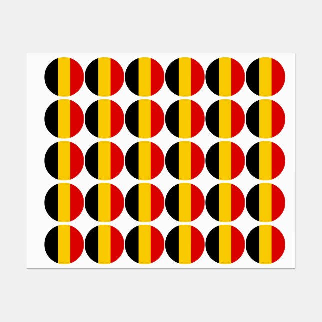 Belgien-Flagge Etiketten (Blatt)