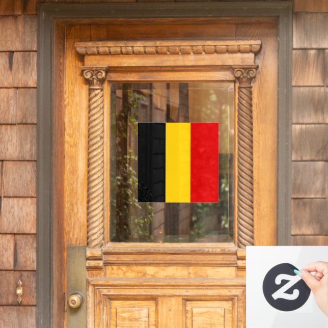 Belgien-Flagge Fensteraufkleber (Haustür)