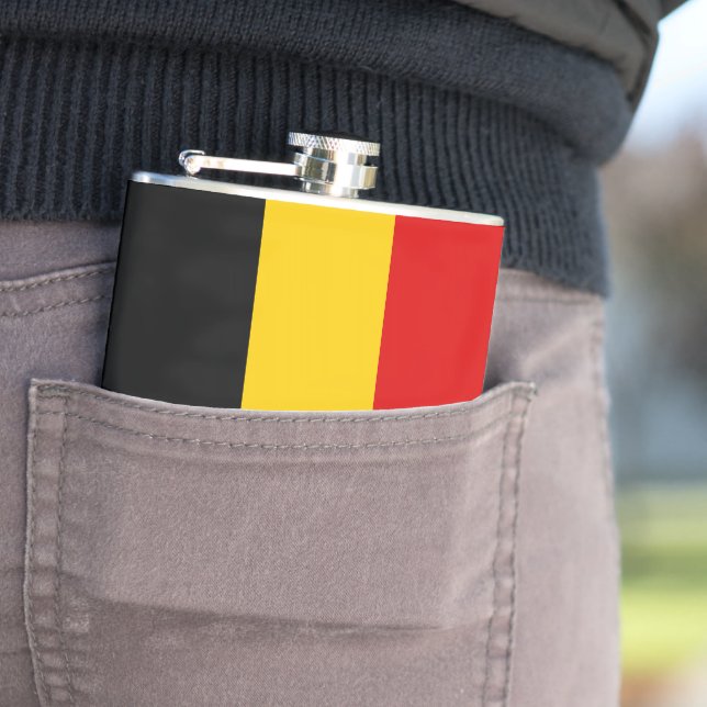 Belgien-Flagge Flachmann (Beispiel)