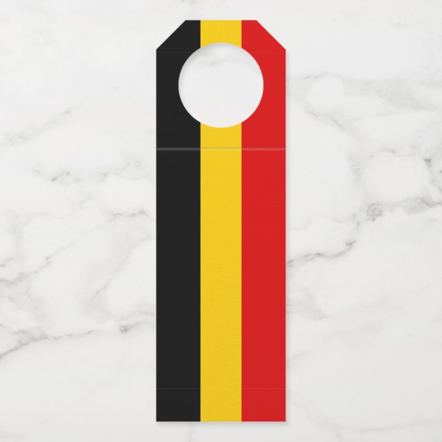 Belgien-Flagge Flaschenanhänger (Vorderseite)