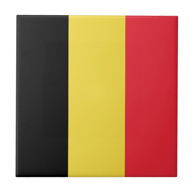Belgien-Flagge Fliese (Vorderseite)