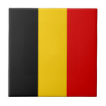 Belgien-Flagge Fliese<br><div class="desc">Ein ideales Geschenk für alle,  die Patrioten ihres Landes sind!</div>