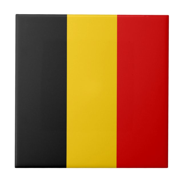 Belgien-Flagge Fliese (Vorderseite)