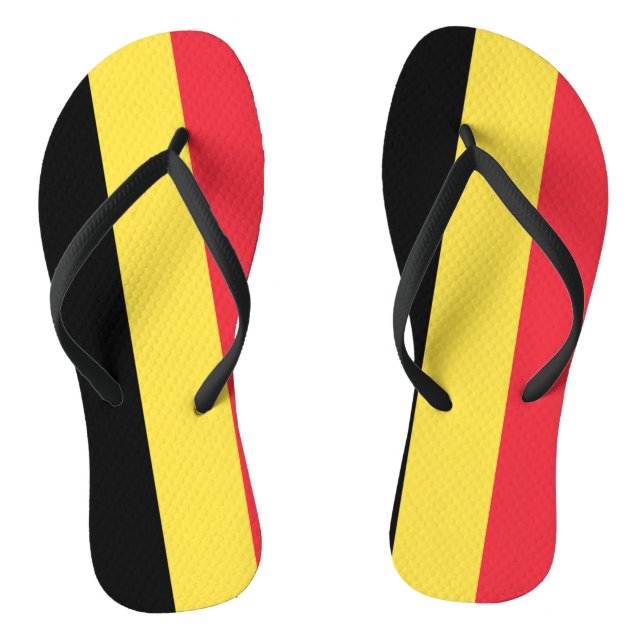 Belgien-Flagge Flip Flops (Fußbett)