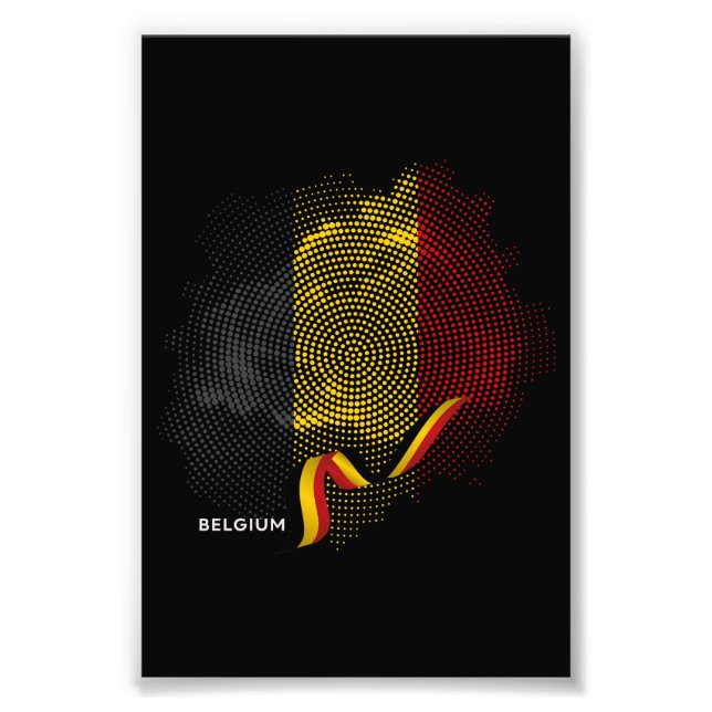 Belgien-Flagge Fotodruck (Vorne)