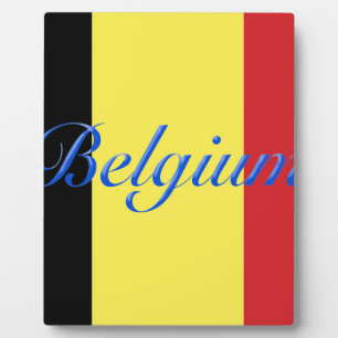 Belgien-Flagge Fotoplatte