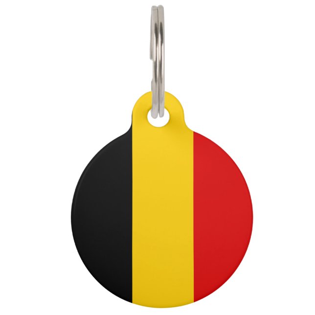 Belgien-Flagge Haustiermarke (Vorderseite)