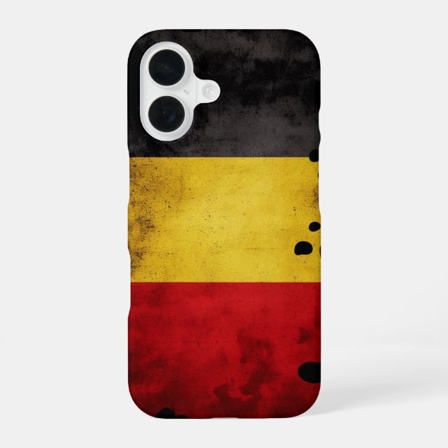 Belgien-Flagge iPhone 16 Hülle (Rückseite)