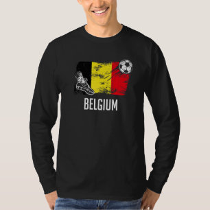 Belgien Flagge Jersey Belgische Fußballmannschaft T-Shirt