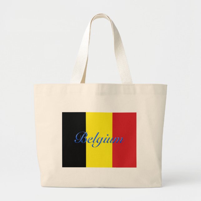 Belgien-Flagge Jumbo Stoffbeutel (Vorne)
