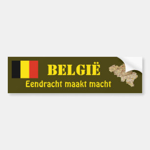 Belgien-Flagge + Karten-Autoaufkleber Autoaufkleber