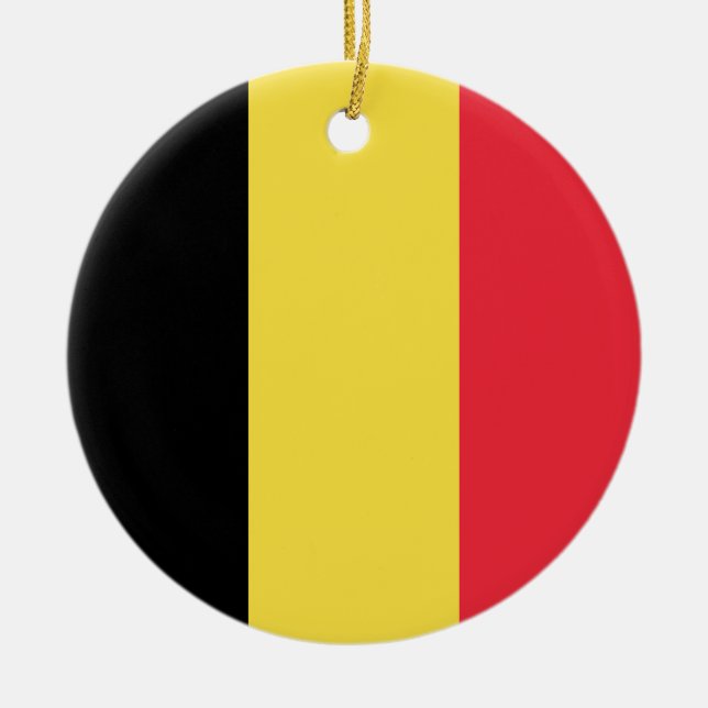 Belgien-Flagge Keramik Ornament (Vorne)