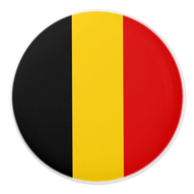 Belgien-Flagge Keramikknauf (Vorderseite)