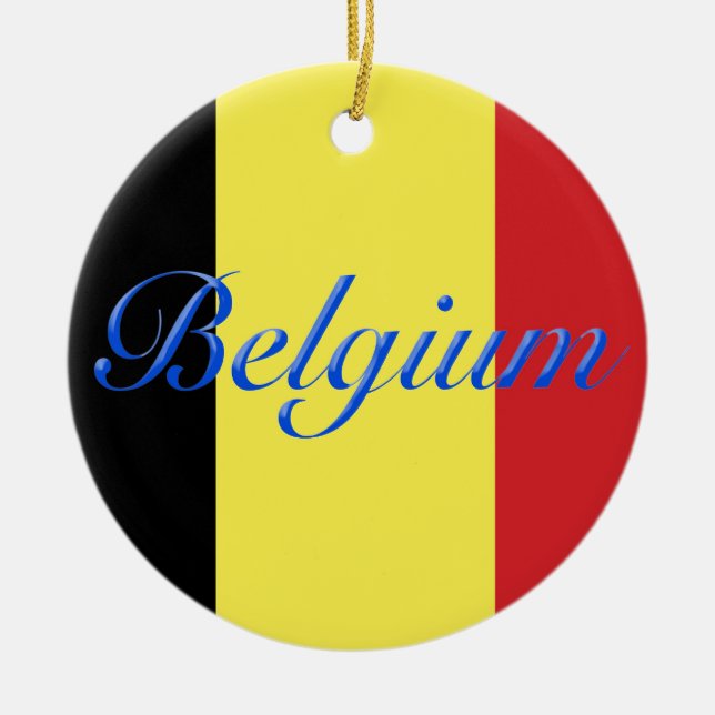 Belgien-Flagge Keramikornament (Vorne)
