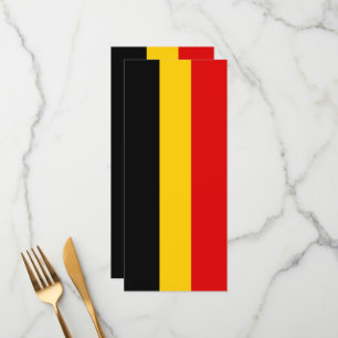 Belgien-Flagge Menükarte