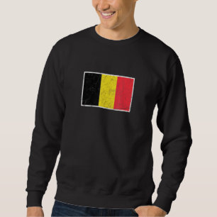 Belgien-Flagge mit Vintagen belgischen Farben Sweatshirt