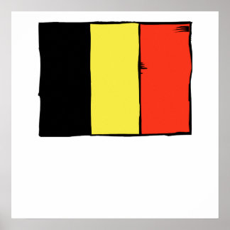 Belgien-Flagge Poster