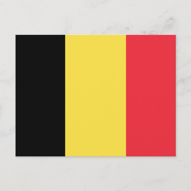 Belgien-Flagge Postkarte (Vorderseite)