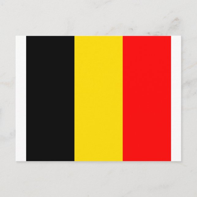 Belgien-Flagge Postkarte (Vorderseite)