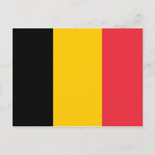 Belgien-Flagge Postkarte (Vorderseite)