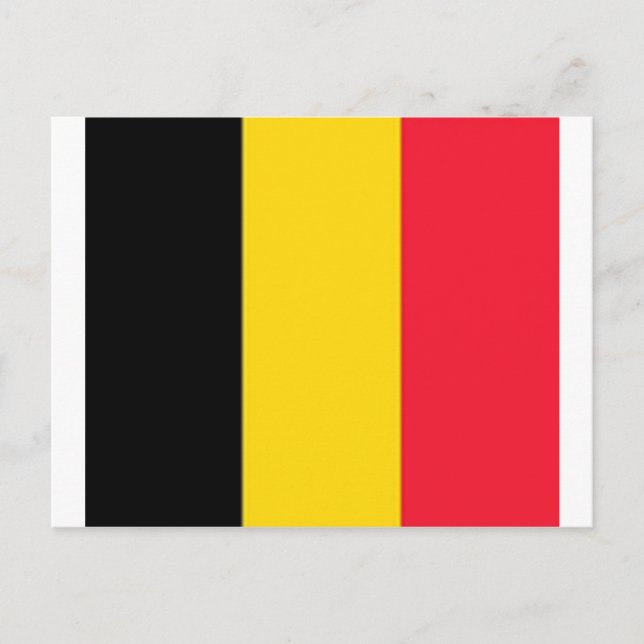 Belgien-Flagge Postkarte (Vorderseite)