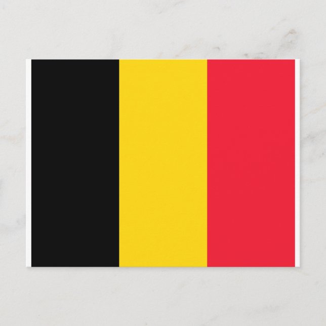 Belgien-Flagge Postkarte (Vorderseite)
