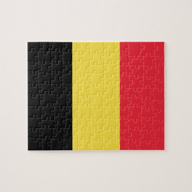 Belgien-Flagge Puzzle (Horizontal)