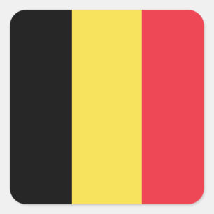 Belgien-Flagge Quadratischer Aufkleber