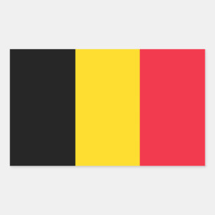 Belgien-Flagge Rechteck-Aufkleber Rechteckiger Aufkleber