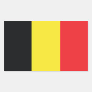 Belgien-Flagge Rechteckiger Aufkleber
