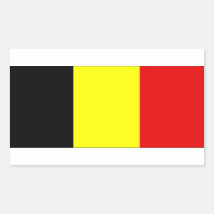 Belgien-Flagge Rechteckiger Aufkleber
