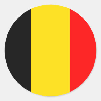 Belgien-Flagge Runder Aufkleber