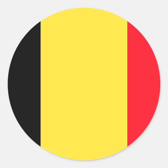 Belgien-Flagge Runder Aufkleber (Vorderseite)