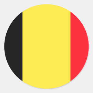 Belgien-Flagge Runder Aufkleber