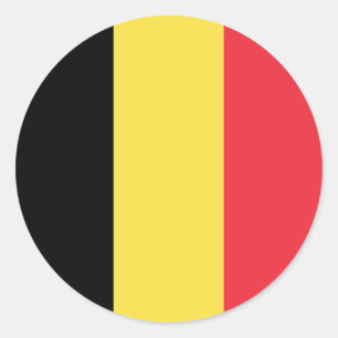 Belgien-Flagge Runder Aufkleber