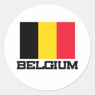 Belgien-Flagge Runder Aufkleber