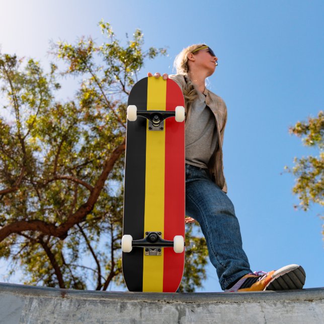 Belgien-Flagge Skateboard (Außenbereich 1)