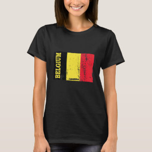 Belgien Flagge Souvenir erschüttert für Männer Fra T-Shirt