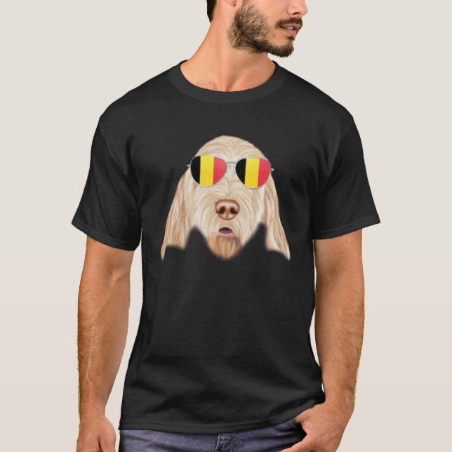 Belgien Flagge Spinoni Italiani Hund Belgien Tasch T-Shirt (Vorderseite)