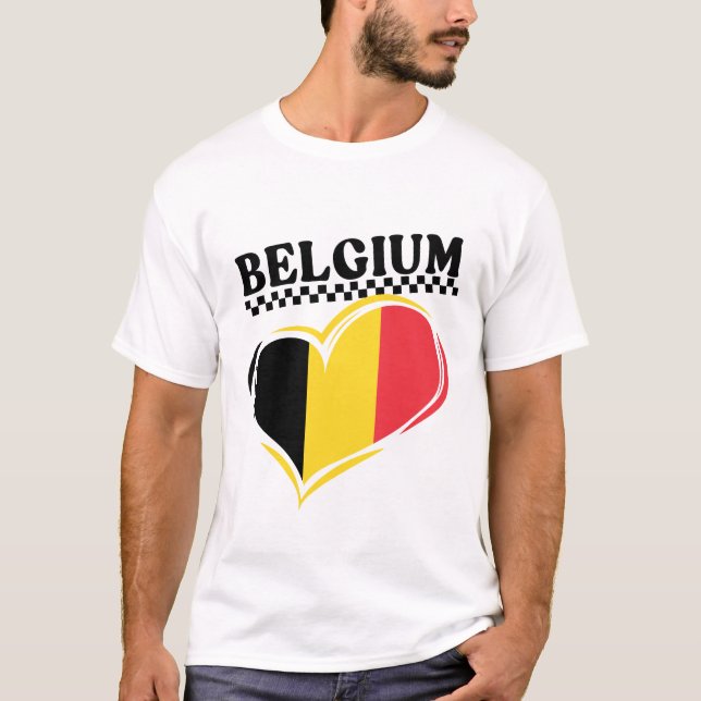 Belgien-Flagge T-Shirt (Vorderseite)