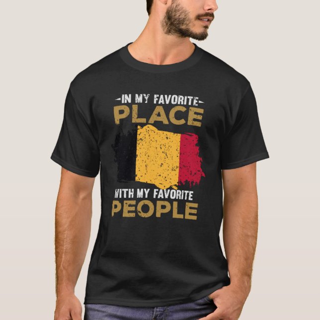 Belgien-Flagge T-Shirt (Vorderseite)