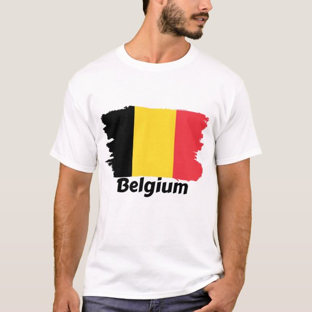 Belgien-Flagge T-Shirt (Vorderseite)