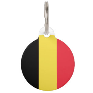 Belgien-Flagge Tiernamensmarke