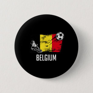 Belgien Flagge Trikot belgische Fußballmannschaft Button