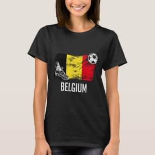 Belgien-Flagge-Trikot belgische Fußballmannschaft T-Shirt