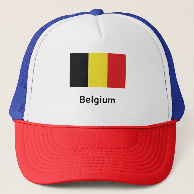 Belgien-Flagge Truckerkappe (Vorderseite)